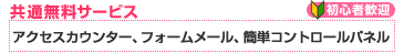 ���ʖ����T�[�r�X�F�A�N�Z�X�J�E���^�[�A�t�H�[�����[���A�ȒP�R���g���[���p�l��